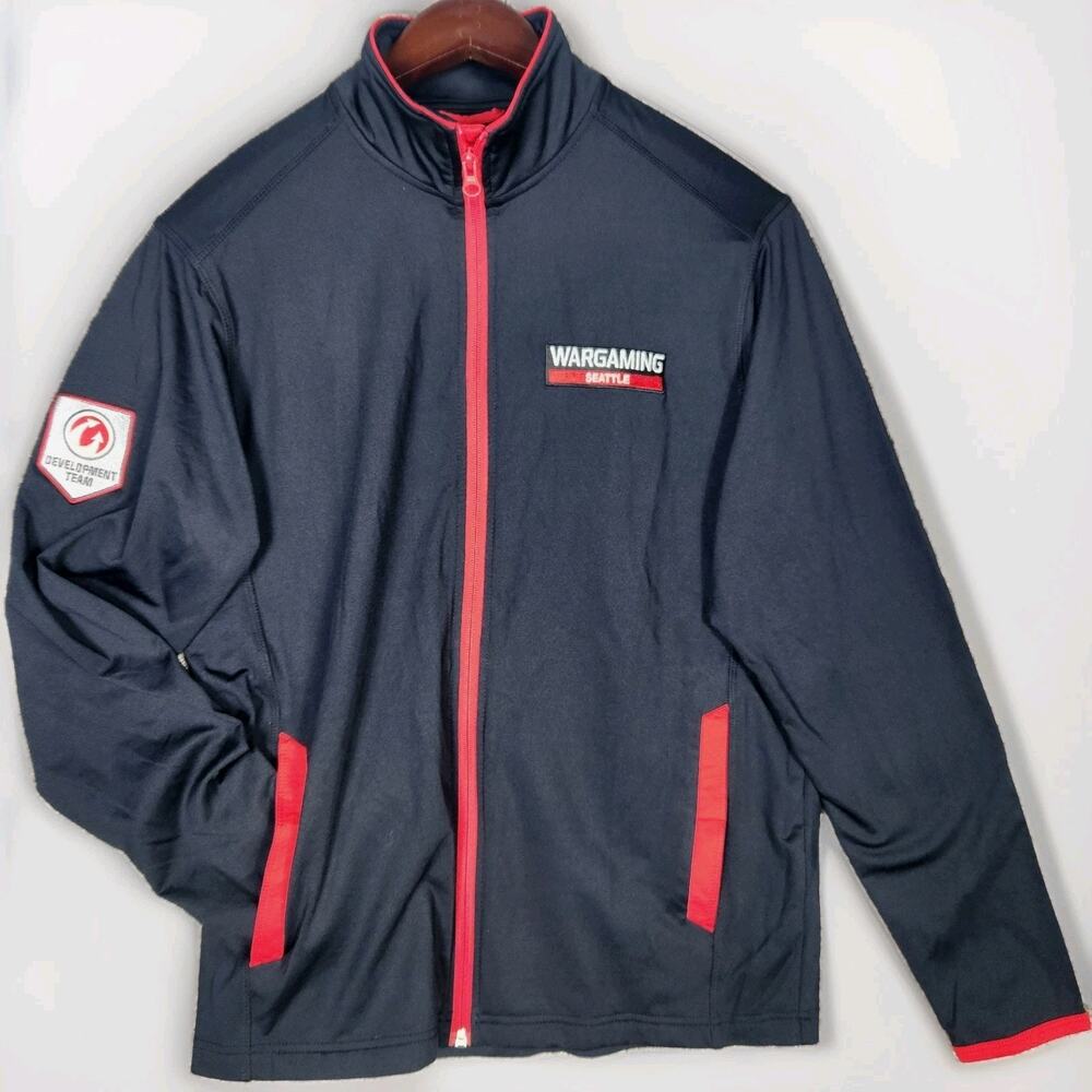 Wargaming Seattle Video Game Development Team Staff Jacket Mens Sm Black RARE!